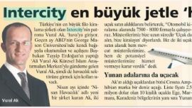 INTERCITY EN BÜYÜK JETLE 'HAVAYA' GİRDİ