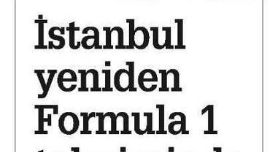 İSTANBUL YENİDEN FORMULA 1 TAKVİMİNDE