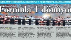 FORMULA 1 DÖNÜYOR