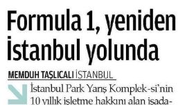 FORMULA 1, YENİDEN İSTANBUL YOLUNDA