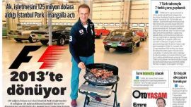 F1 2013'TE DÖNÜYOR
