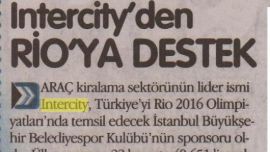 INTERCITY'DEN RİO'YA DESTEK