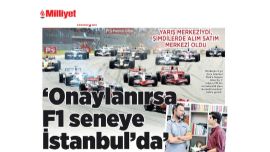 ONAYLANIRSA F1 SENEYE İSTANBUL'DA