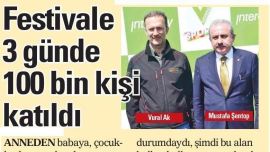 FESTİVALE 3 GÜNDE 100 BİN KİŞİ KATILDI