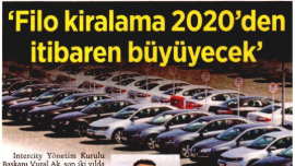 FİLO KİRALAMA 2020'DEN İTİBAREN BÜYÜYECEK
