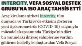 INTERCITY, VEFA SOSYAL DESTEK GRUBU' NA 150 ARAÇ TAHSİS ETTİ