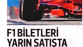 F1 BİLETLERİ YARIN SATIŞTA