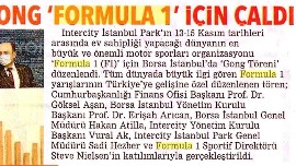 BORSA İSTANBUL'DA GONG FORMULA1 İÇİN ÇALDI